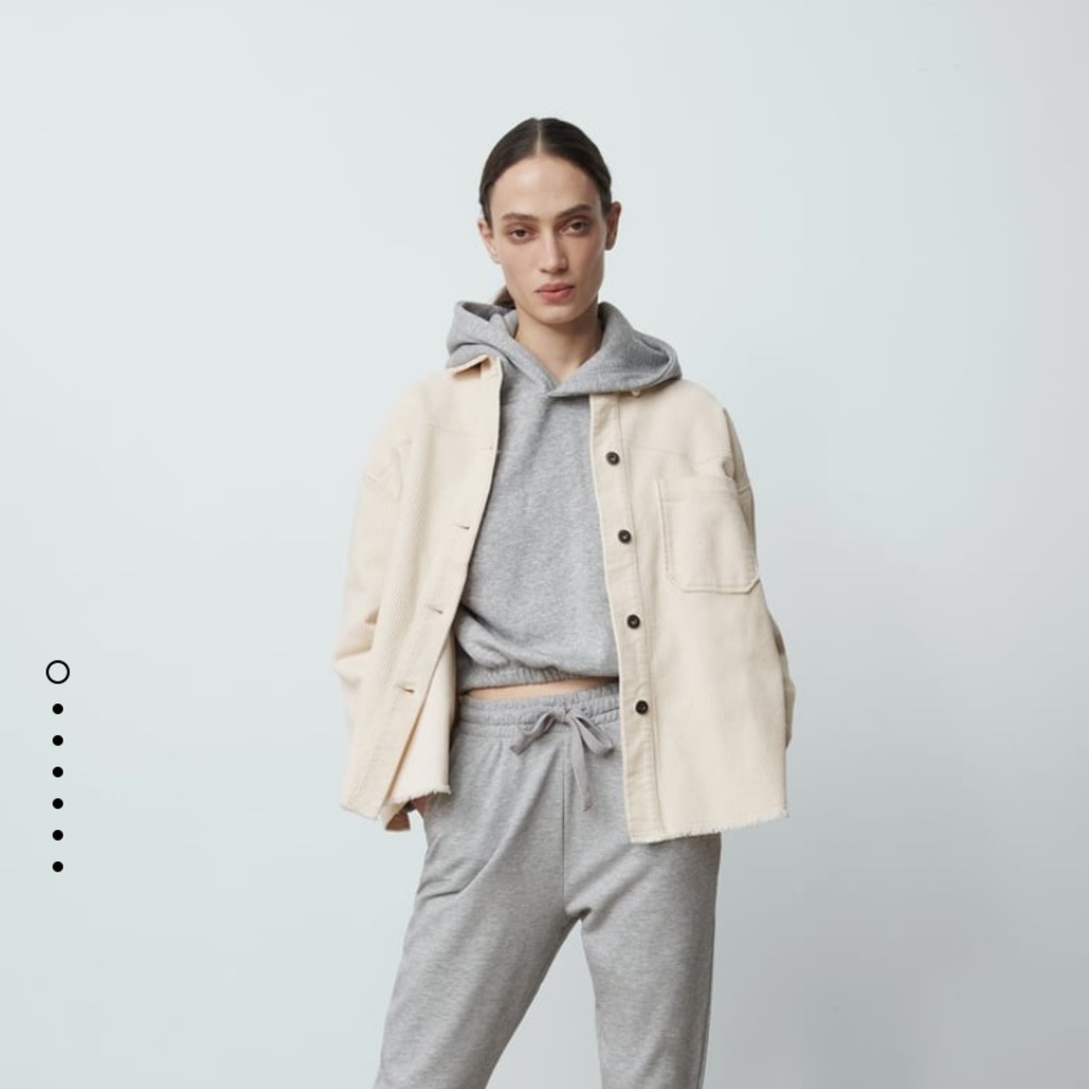 Cream Corduroy Shacket/overshirt